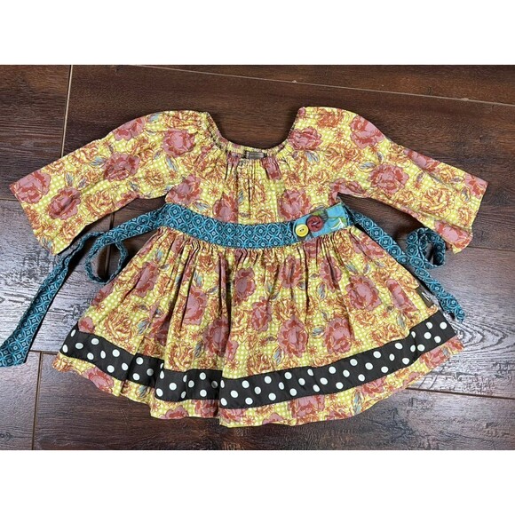 Matilda Jane Girls Size 2 Lovely West Palm Peasant Top! You and Me Line! - Picture 1 of 6
